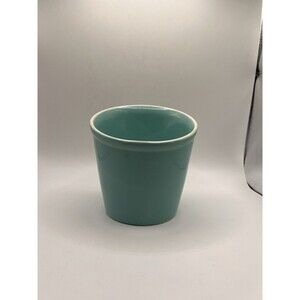 Sweejar Turquoise Ceramic Utensil Crock Teal Kitchen Container 6”